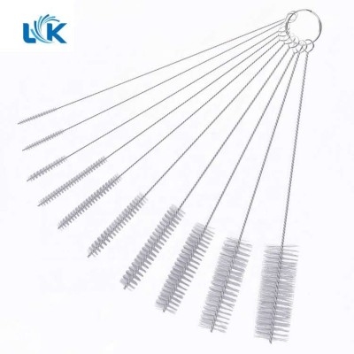 10 Pieces Nylon Cleaning Bottle Brush Pipe Cleaning Brushes Tube Bottle Straw Washing Cleaner Bristle Kit Tool White